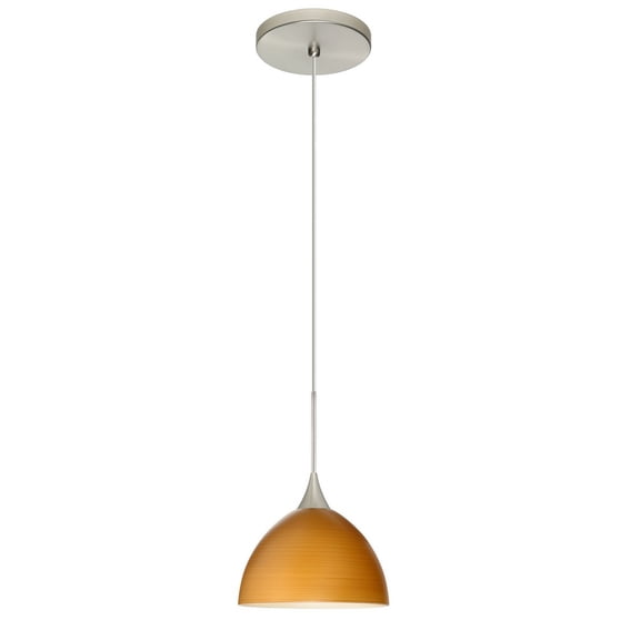 Besa Lighting - Brella-One Light Cord Pendant with Flat Canopy-6 Inches Wide by