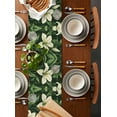 thumbnail image 2 of Lily Flower Table Runner 48 Inches, Vintage Summer Nature Blossom Florals Green Bed Runner Dresser Scarves Tabletop for Indoor Outdoor Parties/Ceremony/Banquet, 13" x 48", 2 of 8
