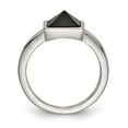 thumbnail image 2 of Stainless Steel Polished with Solid Black Carbon Fiber Geometric Ring, 2 of 6