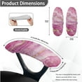 thumbnail image 6 of SCRAWLGOD Marble Print Golden Pink Non-Slip Computer Chair Slipcover with Arm Rest Protector Cozy Removable Swivel Chair Covers Breathable Desk Chair Cover, 4 Pieces, 6 of 7