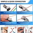 thumbnail image 3 of 20 conectores en T para cables, de 3 pines, de 1 pin, de desconexión rápida, para cables de 22-20 AWG., 3 of 5
