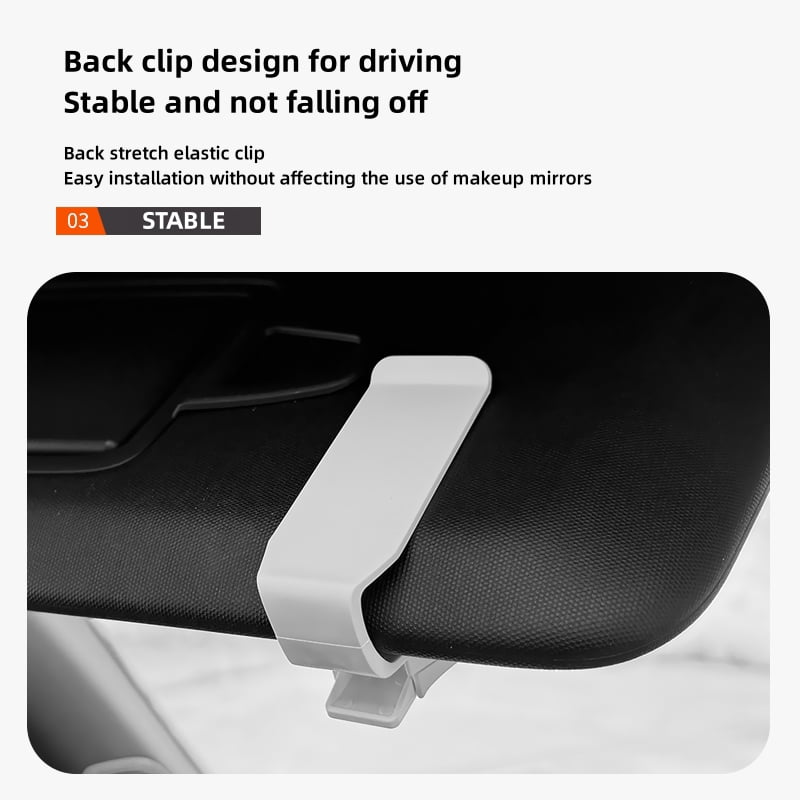 For Audi Q8 Auto Sunglasses Holder Clip Press type Multi-Function ABS Glasses Holder Car Interior Support
