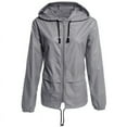 thumbnail image 4 of Women's Waterproof Raincoat Lightweight Rain Jacket Hooded Windbreaker With Pockets Women Waterproof Rain Jacket for Outdoor, 4 of 6