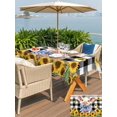 thumbnail image 5 of Outdoor Tablecloths with Umbrella Hole & Zipper, Sunflowers Pig 60 x102 Inch Rectangle Tablecloths, Farmhouses Animals Black White Plaid Waterproof Table Cloth, Patio/Pool/Picnic Table Covers, 5 of 8
