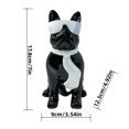 thumbnail image 2 of French Bulldog Statue, Resin Dog Statue Decoration, Modern Bulldog Figurines with Scarf Glasses, Home Decor Statue for Living Room, Bedroom, Coffee Table, 2 of 9