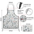 thumbnail image 7 of Fall Pumpkins Leaves Pattern Apron-Garden Aprons for Women with Pockets-Cotton Linen Waterproof Kitchen Cooking Gardening Aprons Adjustable for Kitchen,Cooking,BBQ and Salon 33"x27", 7 of 7