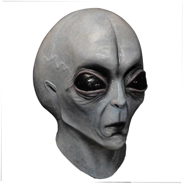 Scary ET Alien Mask Saucer Man Realistic Horror Masks Halloween Extra-terrestrial Horror Headgear UFO Props Masqu