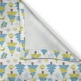 thumbnail image 4 of Ambesonne Christmas Valance Pack of 2, Trees and Presents, 54"X12", Sky Blue Yellow Green, 4 of 5