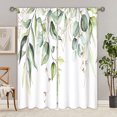 thumbnail image 4 of Innerwin Rideaux Protection UV Draperies Isolées Thermiquement Occultantes Imprimé Floral Rideau de Fenêtre Écoénergétique Imperméable Poche pour Tringle Panneau Moderne Vert Pâle 170x210cm/66.93x82.68 Pouces LxH, 4 of 6