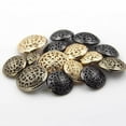 thumbnail image 4 of 5 Pcs Hollow Metal Button Black Sliver Gold Buttons Round Decorative Button for Clothes Sewing Accessories (Antique Gold, 20mm), 4 of 8