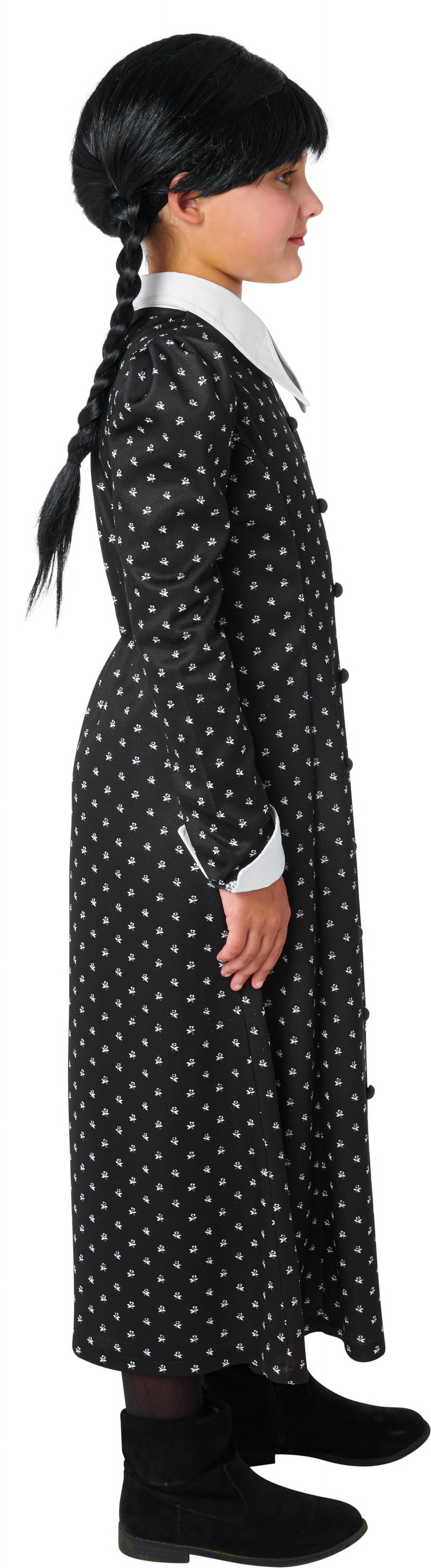 Wednesday Addams Dress Halloween Costume for Children, Girls' Size S (6/6x), by Rubies