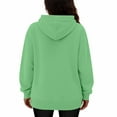 thumbnail image 4 of Womens Hoodies Pullover Comfy Hooded Oversized Long Sweatshirts Ladies Casual Fall Sweaters Tops with Pockets Green L, 4 of 4
