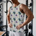 thumbnail image 3 of Wukai Turtle Print Men’s Workout Tank Top Sleeveless Muscle T shirt Gym Running Fitness Tank Top-3X-Large, 3 of 7