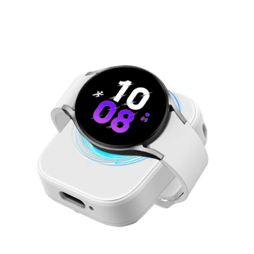 Latest Portable Magnetic Wireless USB Type C Watch Fast Charger for Samsung Galaxy Watch 6 5 4 3 2 1 Classic LTE Pro Charging White Chager