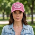 thumbnail image 4 of Funny Slogan Trucker Hat for Women 4.9", Breathable Mesh Baseball Cap with Adjustable Snapback, Casual Outdoor Sun Hat for Travel Beach, 4 of 5