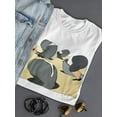thumbnail image 3 of Gray Suit Ostritches T-Shirt Women -Wilfred Hildonen Designs, Female Small, 3 of 4