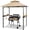Beige, variant on NurtureTail Grill Gazebo Outdoor Grill Shelter, 8ft x 5ft BBQ Canopy with Heavy Duty Steel Frame, Side Shelves, Hooks for Backyard Patio Camping(Burgundy)