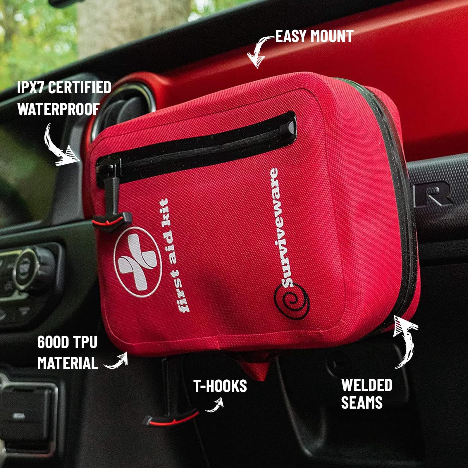 98-piece Waterproof First Aid & Kit - Comprehensive Emergency Preparedness Gear For Camping  Hiking Backpacking And Outdoor Adventures