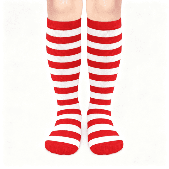 OQRKI Kids Soccer Socks Toddler Baseball Socks Youth Softball Sock Boys Football Sock Team Sports Girls Athetic Accessory,Stylish Kids Striped Knee High Socks