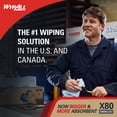 thumbnail image 4 of WypAll PowerClean X80 Cloths Heavy Duty Wipes (41055), Jumbo, Extended Use Towels, Red (1 Roll of 455 Sheets, 455 Sheet Total), 4 of 12