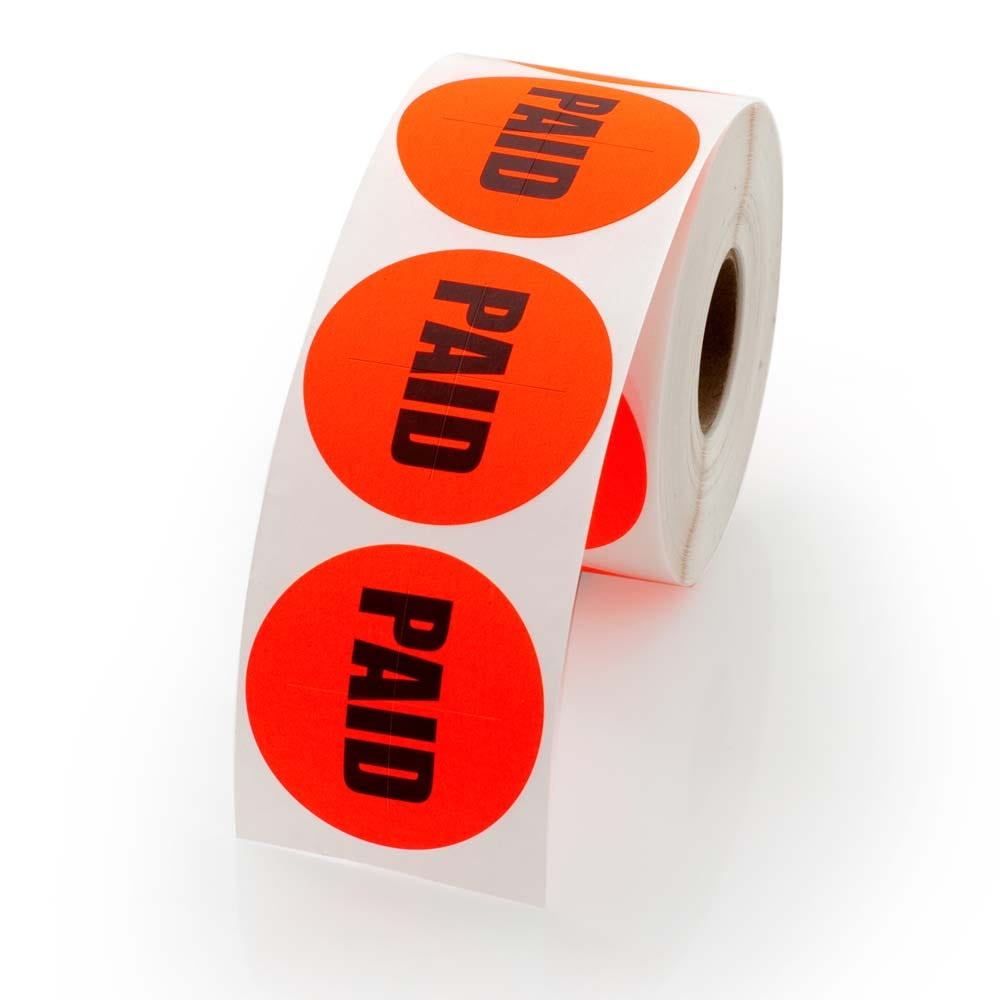 Reduced Price Store Stickers Orange Self-Adhesive Retail Merchandise Labels 