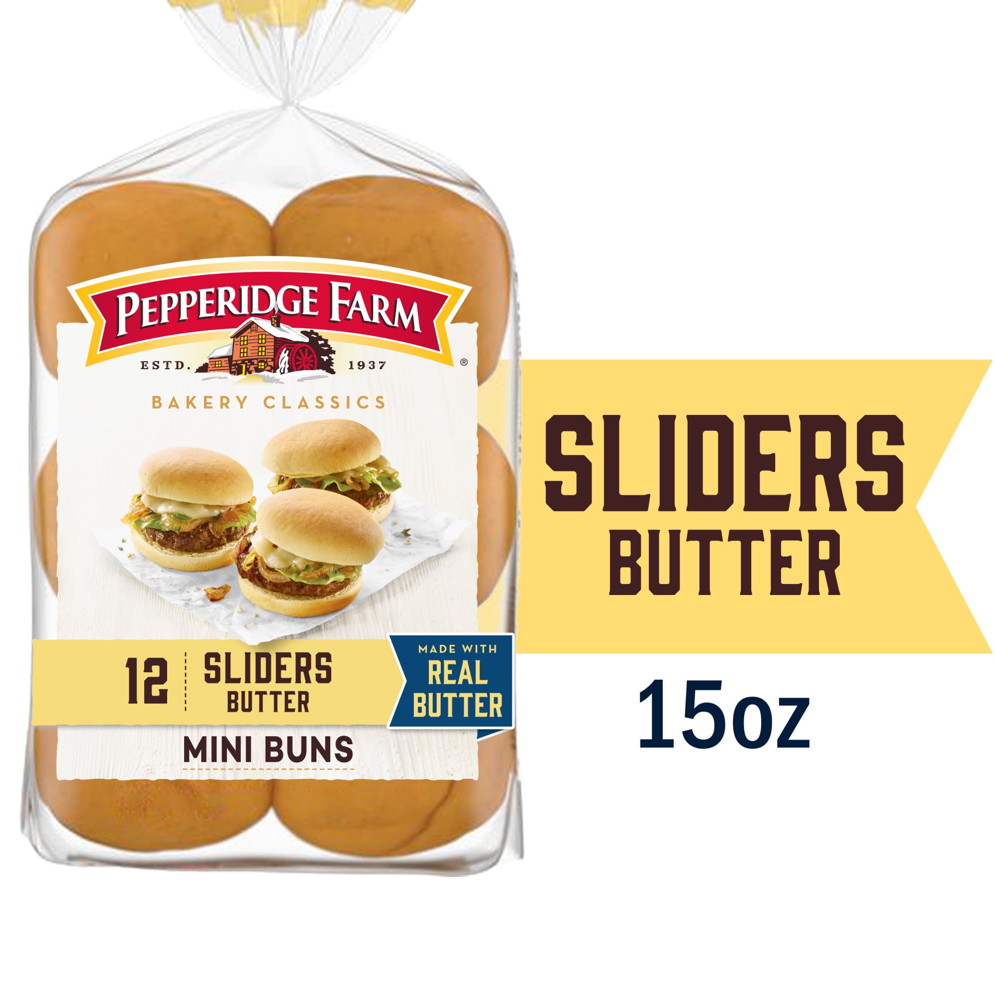 Pepperidge Farm Butter Slider Buns, 12-Pack Bag