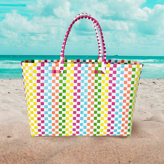 Basket Weave Oversized Tote Bag / Shoulder Bag