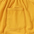 thumbnail image 4 of NOLDARES Newborn Baby Girl Romper Knitted Ruffle Sleeve Bodysuit Jumpsuit Toddler Cute Summer Clothes(Orange,3-6 Months), 4 of 6