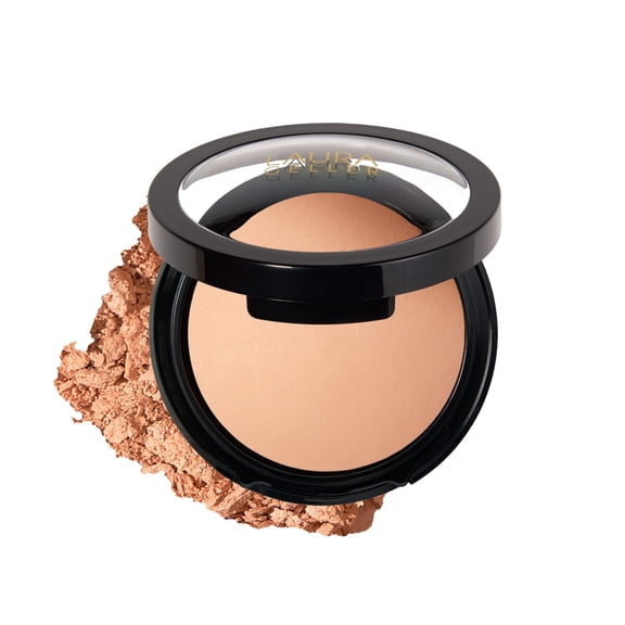 LAURA GELLER NEW YORK Baked Double Take Powder Foundation - Fair - Buildable Medium to Full Coverage - Matte Finish