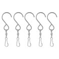 thumbnail image 1 of Ganchos giratorios de 5 uds., gancho de campanas de viento, gancho giratorio 360 S, Clip doble giratorio para cesta de plantas, luz Solar, 1 of 5
