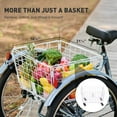 thumbnail image 4 of VIRIBUS 24 Inch Adult Trike 7 Speed Bike w Adjustable Seat 2 Baskets Matte Gray, 4 of 10