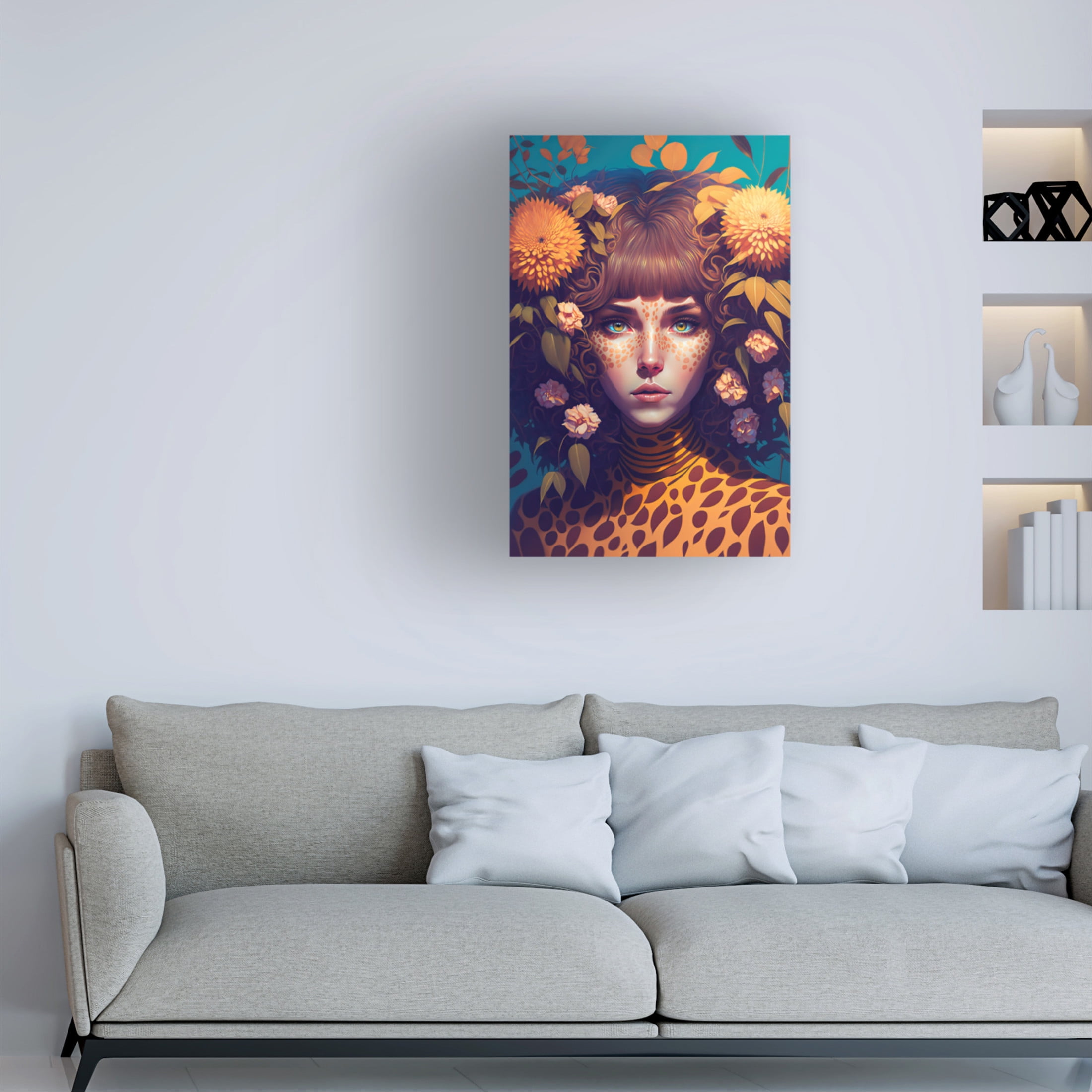 Canvas Wall Art - Treechild 'Leo Woman' Wall Art for Living Room, Bedroom, or Office D?cor by Trademark Fine Art - 16 x 24 Inches