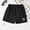 Black, variant on Boys Athletic Shorts, Quick Dry with Zipper Pockets Elastic Waist Casual Jogger Active Shorts Khaki 12T