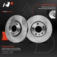 thumbnail image 4 of A-Premium 11.34 inch (288mm) Front Vented Disc Brake Rotors and Ceramic Pads Kit Compatible with Select Volkswagen, Audi Models - Passat 2000-2005, A4/A4 Quattro 1999-2005, A6/A6 Quattro, 6-PC Set, 4 of 8