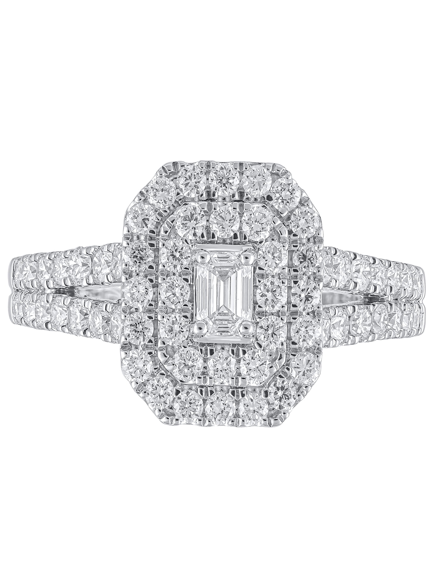 1 Carat T.W. (SI Clarity, H-I Color) Brilliance Fine Jewelry Lab Grown Diamond Engagement Ring in Sterling Silver, Size 6