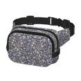 thumbnail image 2 of Fotbe Daisies Flowers Cangurera Cuadrada con Estampado de Doble Capa, Bolsa de Cintura Ajustable Mini para Hombres y Mujeres, 2 of 9