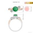 thumbnail image 6 of ANGARA Natural 1.2 ct Emerald and Diamond Twisted Vine Engagement Ring in 14K White & Rose Gold for Women (Size-7mm) | May Birthstone, Anniversary, Jewelry Gift for Women | Natural Emerald Ring, 6 of 10