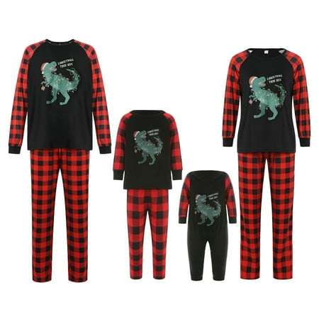 

QILINXUAN Family Christmas Pjs Matching Sets Baby Christmas Matching Jammies for Adults and Kids Holiday Xmas Sleepwear Set