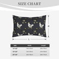 thumbnail image 3 of Plush Throw Pillow Covers, Hand Drawn Funny Chicken Black Pillow Cases with Invisible Zipper, Breathable Microfiber Pillow Cases Standard Size for Sleeping Bedroom Sofa Living Room 16x24, 3 of 5