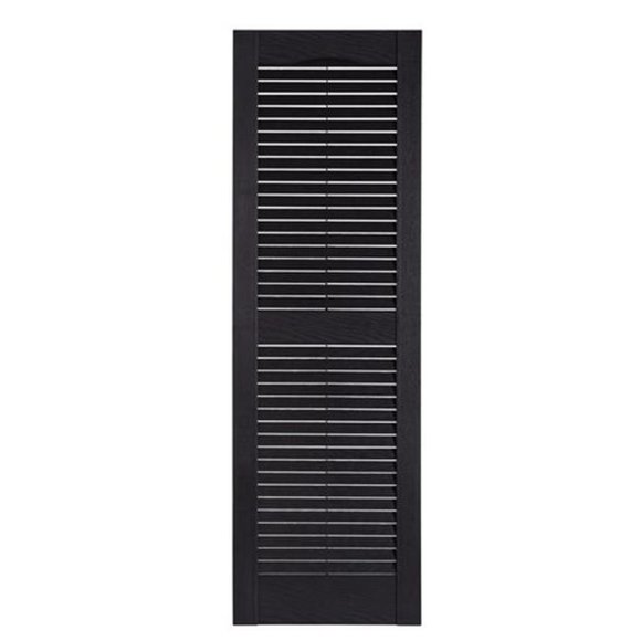 Premier Louver Exterior Decorative Shutter, Black - 15 x 43 in.