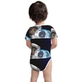 thumbnail image 5 of Daiia Cat Astronaut Printed Unisex-Baby Short Sleeve Onesies Bodysuits Baby Climbing Clothes Soft and Comfortable Romper with Expandable Shoulder Design-9M, 5 of 8