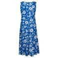 thumbnail image 4 of Jjayotai No Boundaries Summer Dresses for Women 2025 Vacation, Womens Dresses, Floral Tshirt Dress,Casual Sleeveless Beach Flowy Tank Sundresses with Pockets Blue~ XXXL, 4 of 6