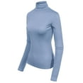 thumbnail image 3 of MixMatchy Women's Long Sleeve Turtleneck Lightweight Pullover Slim Fit Top, 3 of 4