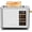 Silver Metallic, variant on Touch Control Screen Toaster, Smart Stainless Toaster, 6 Shade Setting, 6 Bread Selection, Countdown, Removable Crumb Tray, 900W, Peach Pink