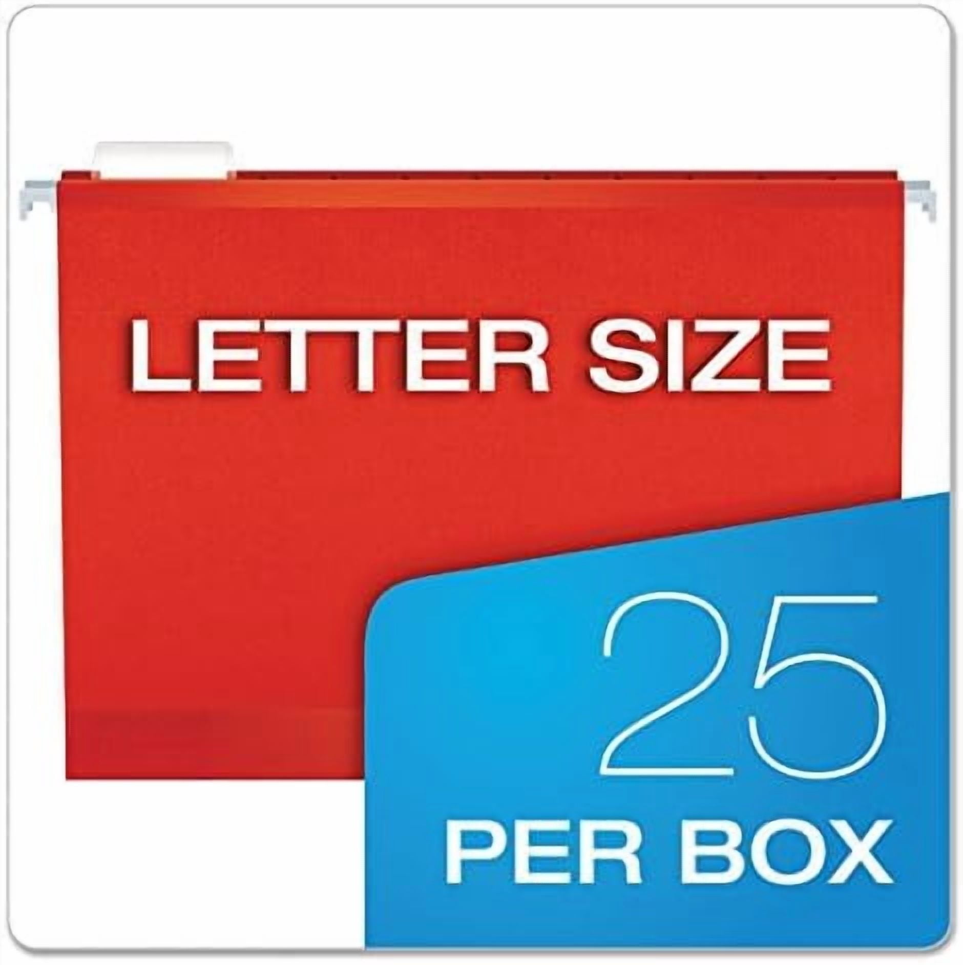 Reinforced Hanging File Folders, Letter Size, Assorted, 1/5 Cut, 25/BX (4152 1/5 ASST)