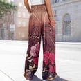 thumbnail image 5 of QIJUNTUO ​Women's Wide Leg Palazzo Dress Pants Business Casual Trousers High Waist Professional Comfort Slacks For Office Travel Wear​ Hot Pink, 5 of 7
