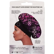 Evolve Wide-Edge Satin Bonnet Leopard