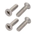 thumbnail image 1 of Tornillo de cabeza plana Phillips de acero inoxidable 304 M5x20mm con rosca izquierda, 4 piezas, 1 of 2
