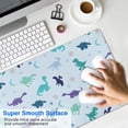 thumbnail image 4 of Long Mouse Pads for Desk,LightBlue Dinosaurs Stars Moons Pattern Desk Mats on Top Of Desks, Desk Mouse Pad Extra Large with 3mm Non-Slip Base and Stitched Edge for Gaming,Office,Work,Home 35.4"x15.7", 4 of 6