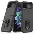 thumbnail image 1 of TECH CIRCLE for Samsung Galaxy Z Flip 4 Case, Heavy Duty Shockproof Anti-Scratches Dust-Proof Protective Case with Built-in Magnetic Kickstand for Samsung Galaxy Z Flip 4 2022, Black, 1 of 5